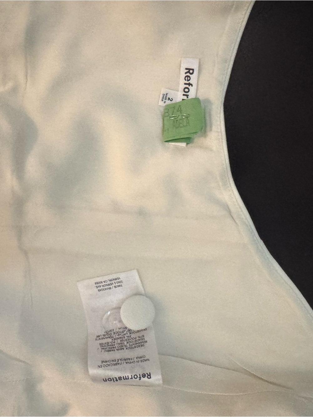 Reformation - Primrose Vest Ivory with Embroidered Scalloped Collar / 2 - Picture 3 of 7